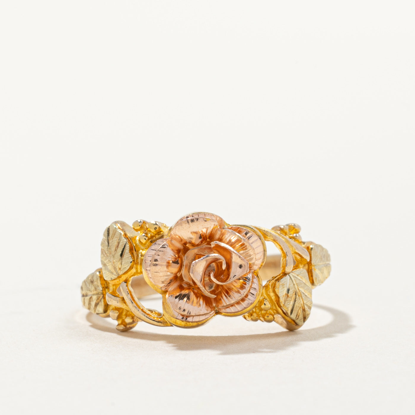 10k Two Tone Gold Rose Ring | SZ 7 |