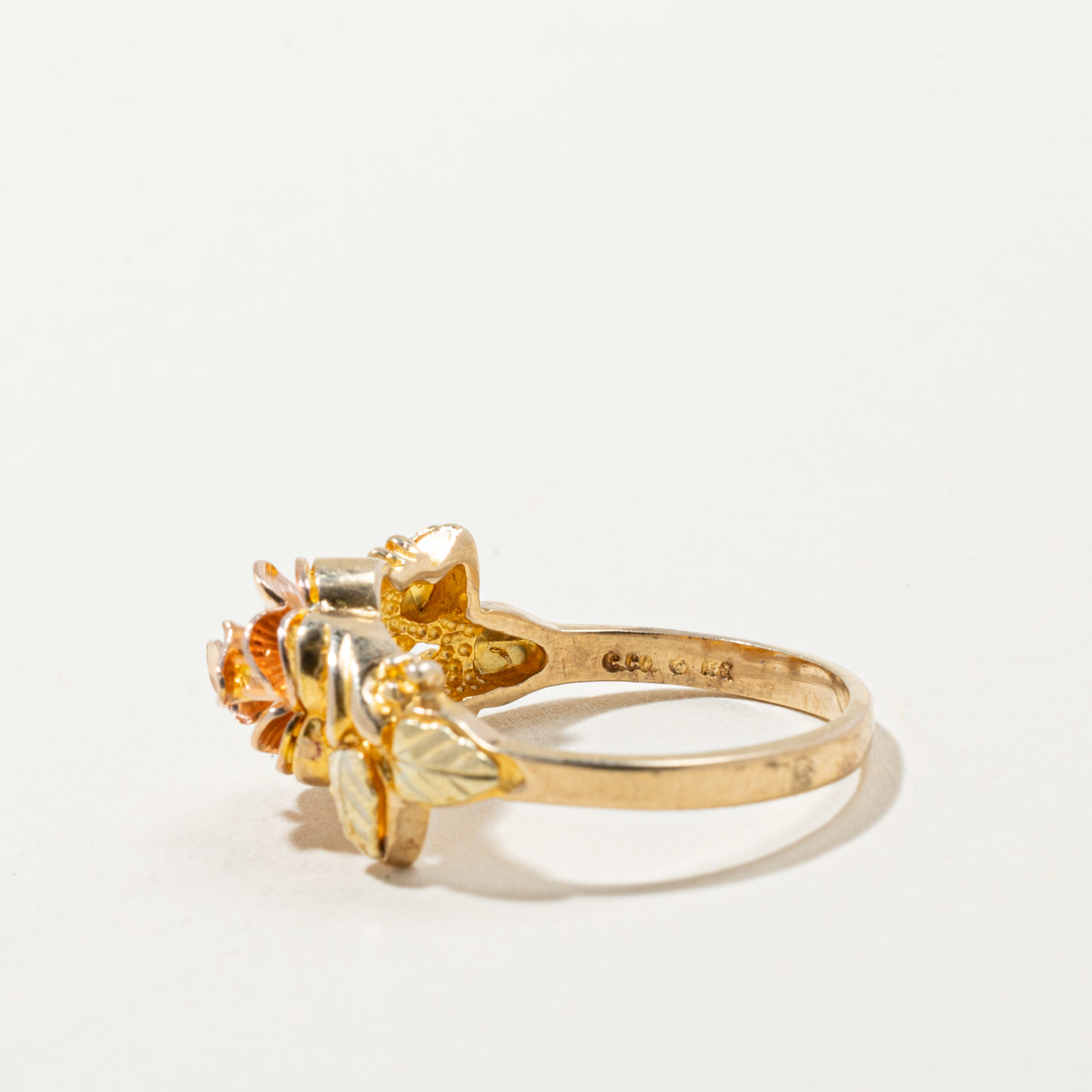 10k Two Tone Gold Rose Ring | SZ 7 |