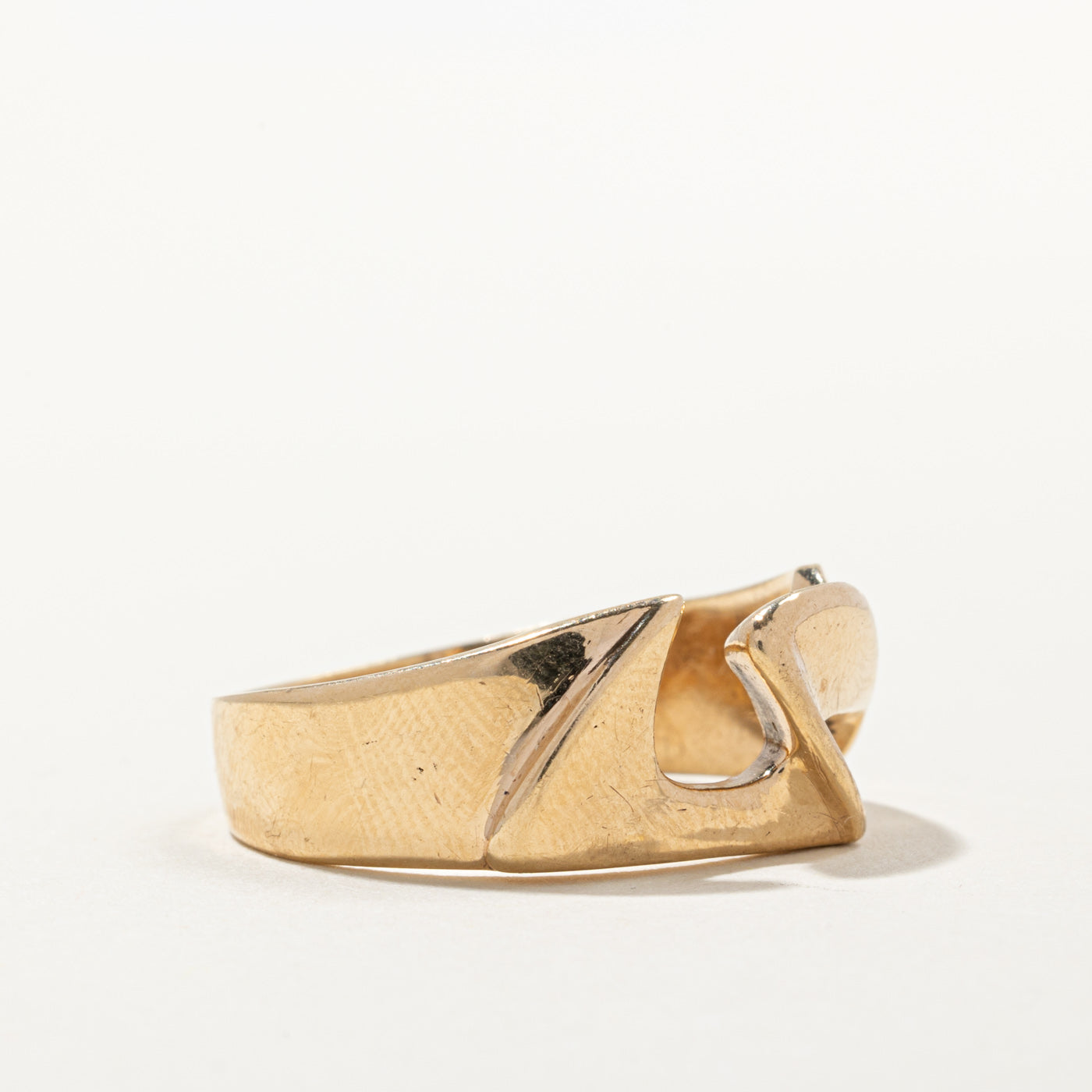 10k Yellow Gold Abstract Ring | SZ 12.25 |