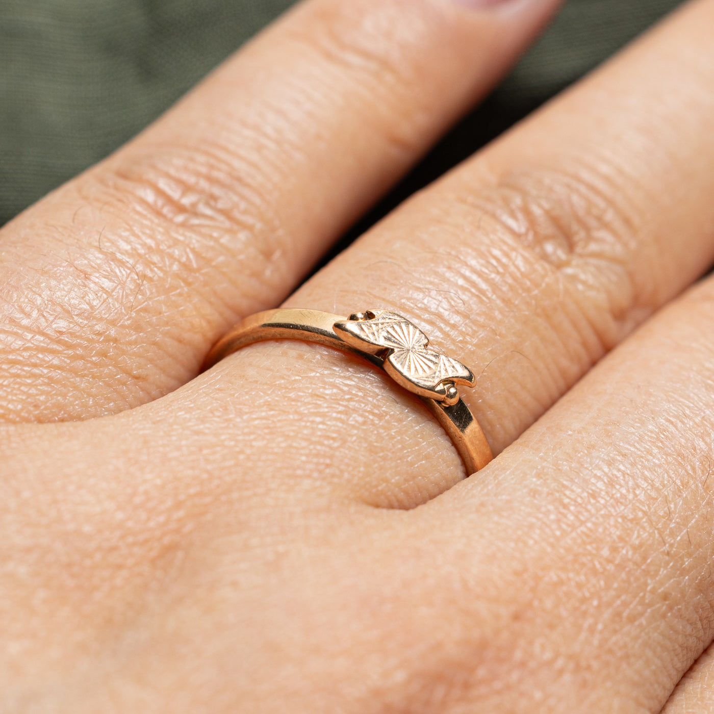 Bague soviétique en or rose 14 carats poinçonnée, années 1990 | Taille 8 |