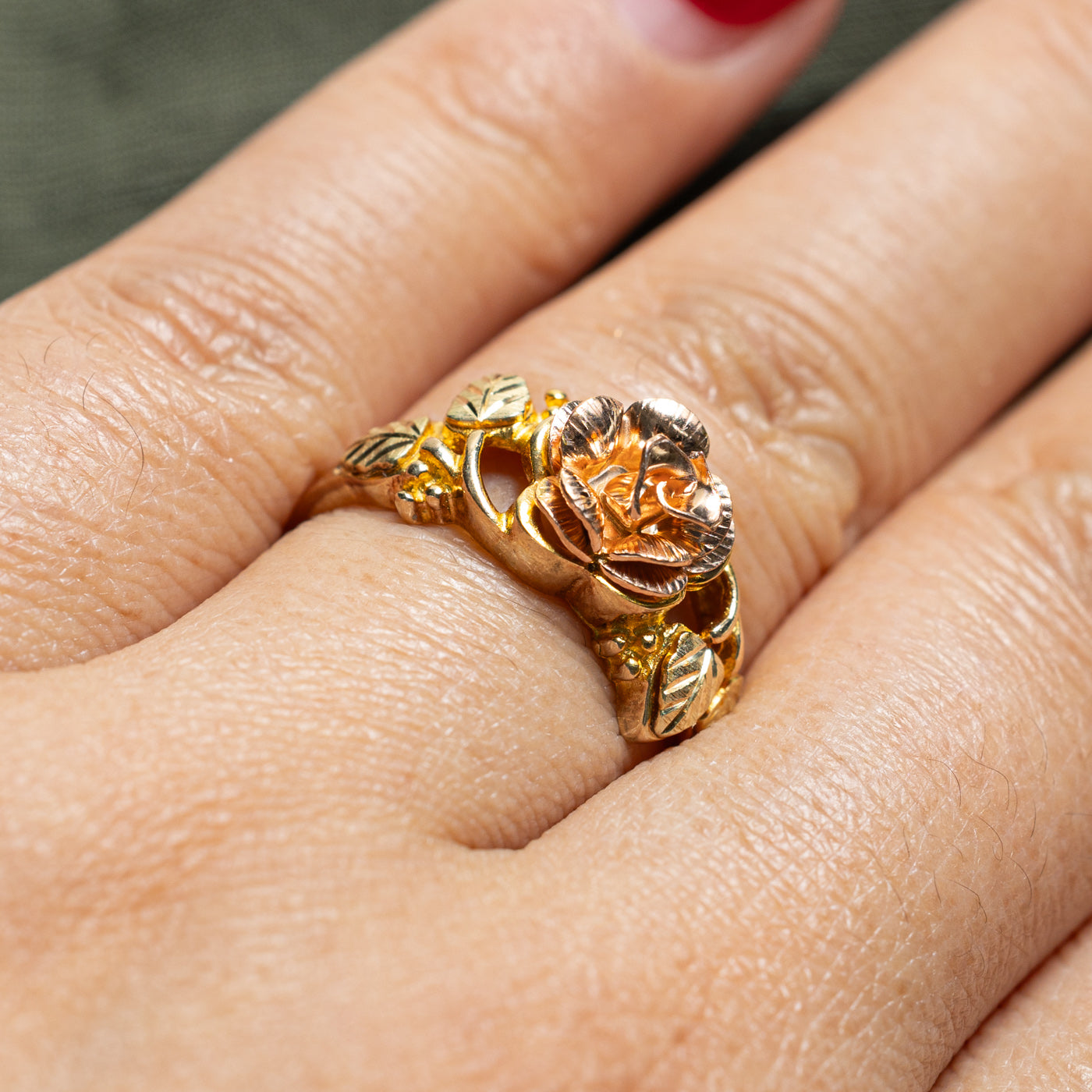 10k Two Tone Gold Rose Ring | SZ 7 |