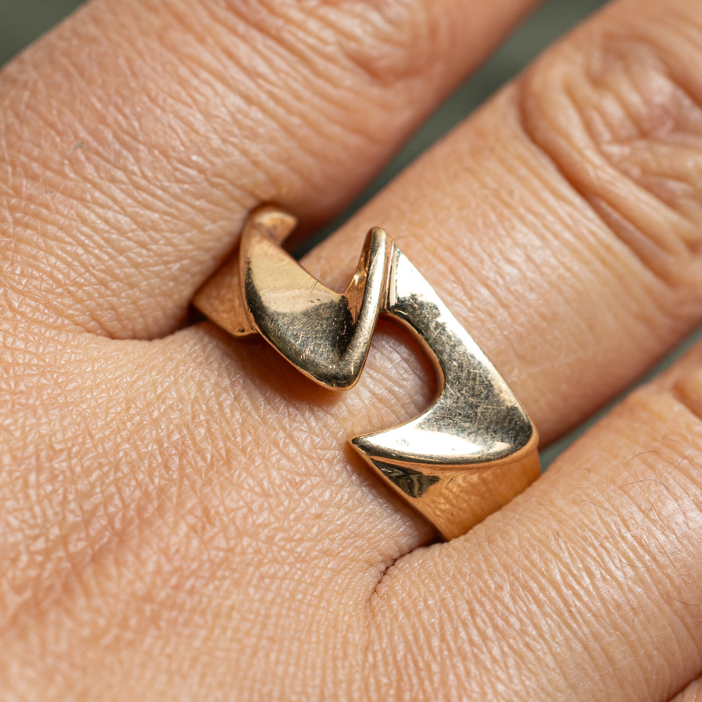 10k Yellow Gold Abstract Ring | SZ 12.25 |