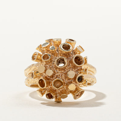 14k Yellow Gold Cocktail Ring | SZ 6.5 |
