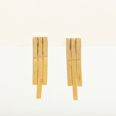 18k Yellow Gold Drop Earrings