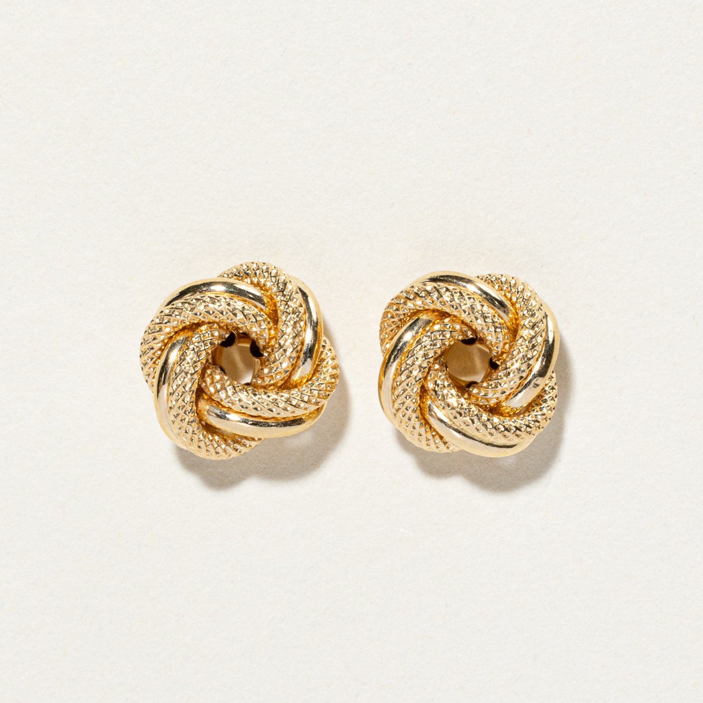 18k Yellow Gold Knot Earrings