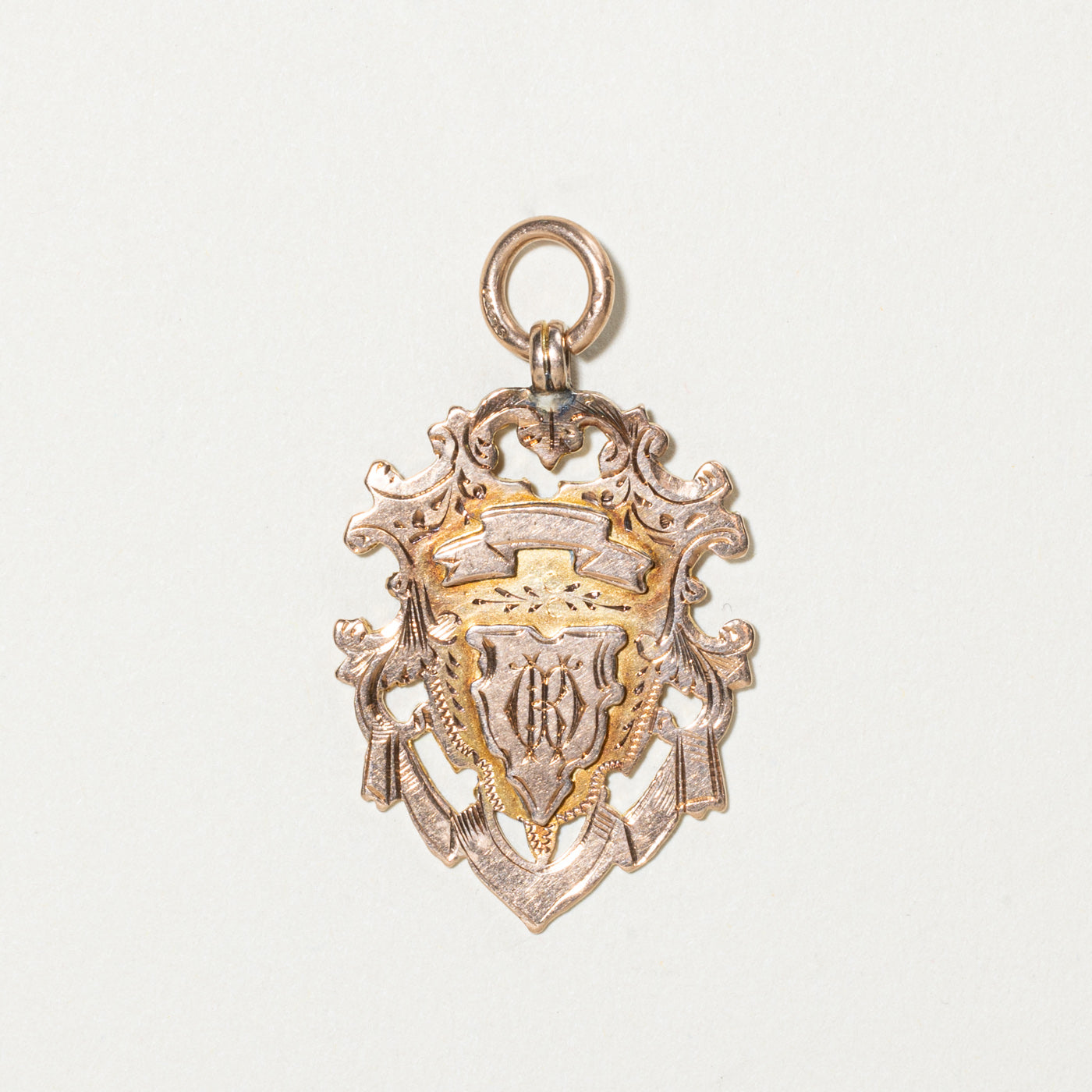 1977 Birmingham 9k Two Tone Gold Crest Pendant