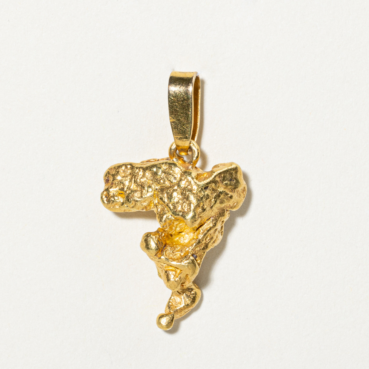 Pendentif pépite en or jaune 22 carats 