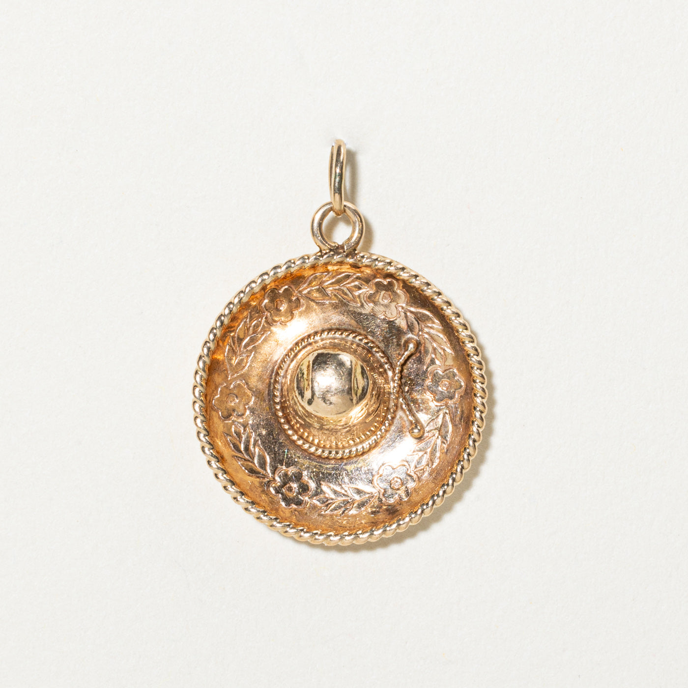 14k Yellow Gold Sombrero Charm