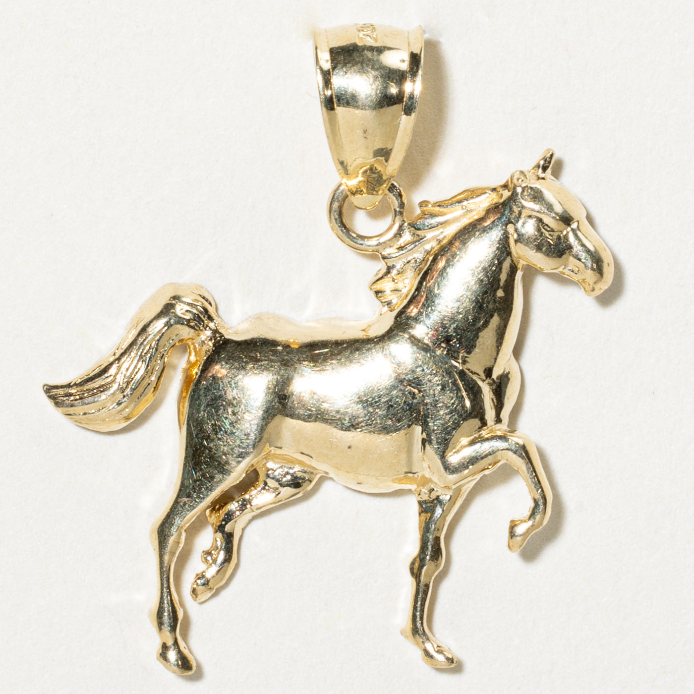 14k Yellow Gold Horse Pendant