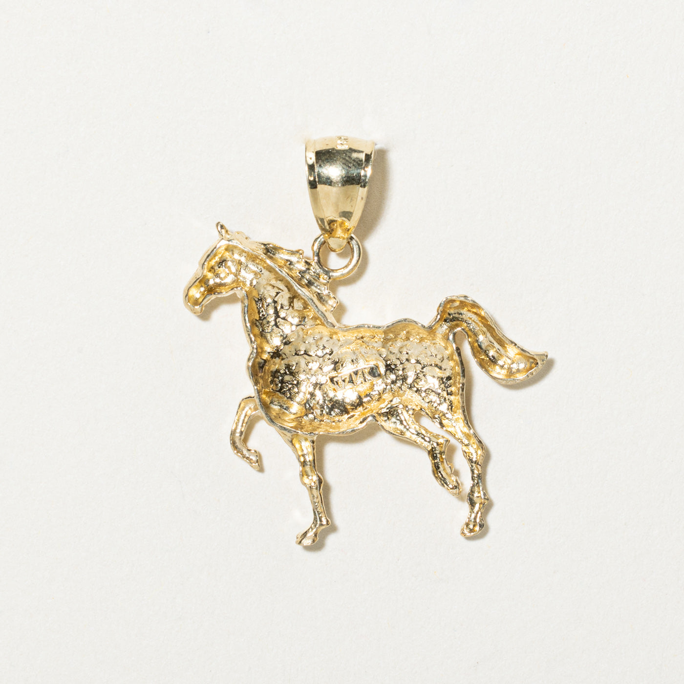 14k Yellow Gold Horse Pendant