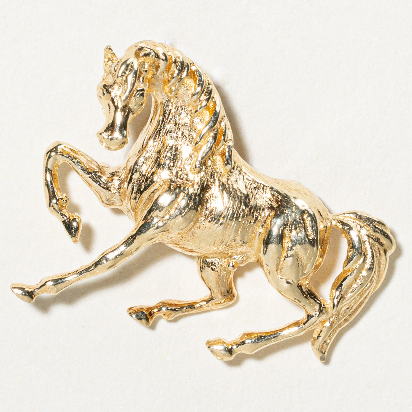 14k Yellow Gold Horse Pendant & Brooch