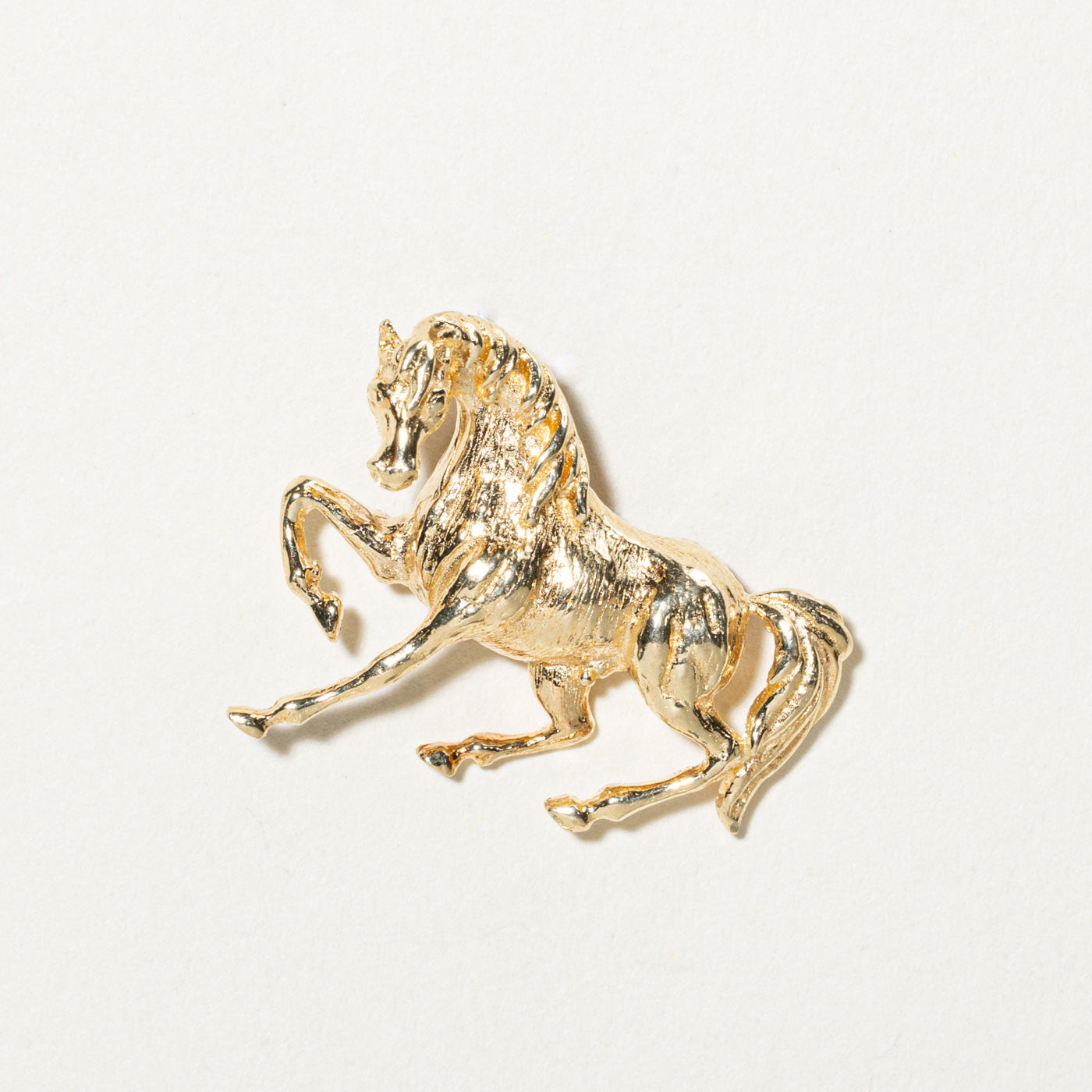 14k Yellow Gold Horse Pendant & Brooch