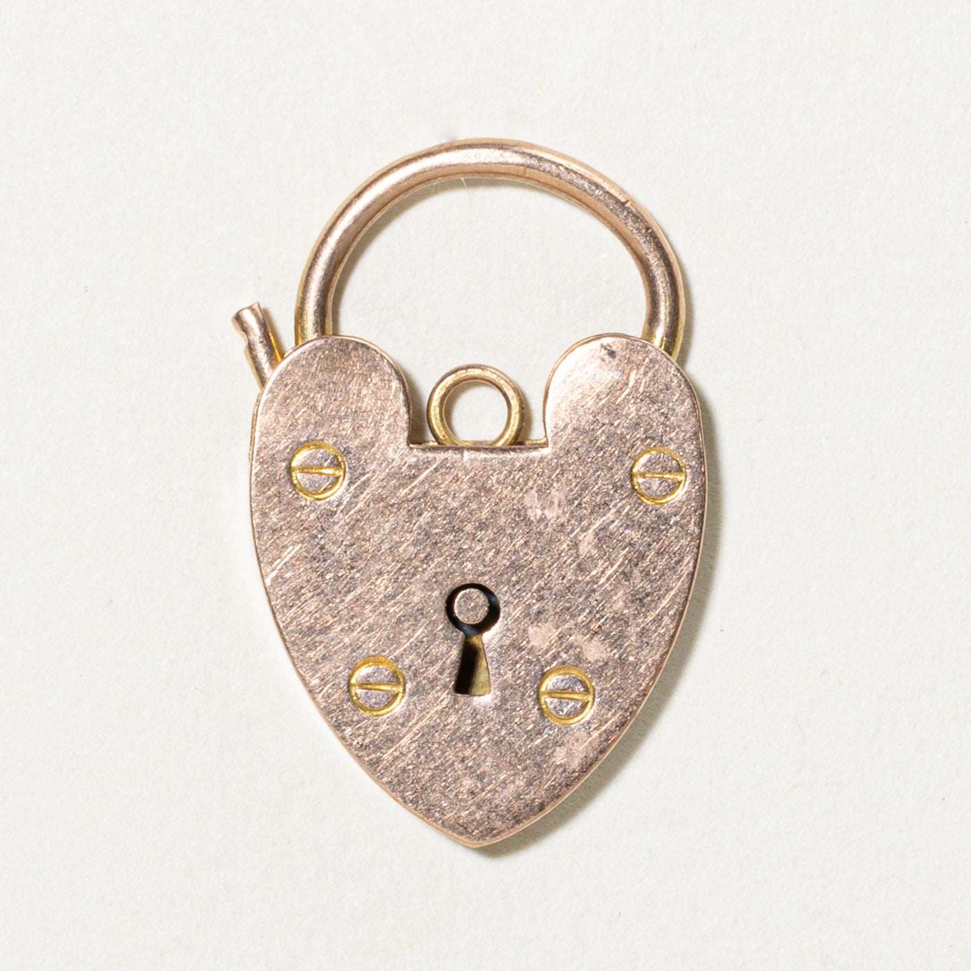 9k Rose Gold Heart Lock Pendant