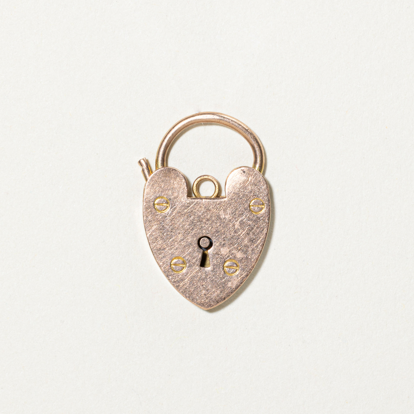 9k Rose Gold Heart Lock Pendant