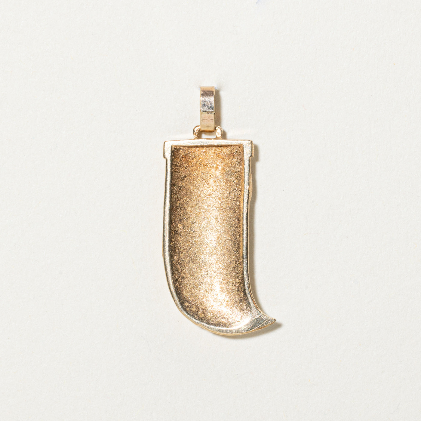 10k Yellow Gold Panther Tooth Pendant