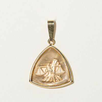 10k Yellow Gold Libra Zodiac Pendant
