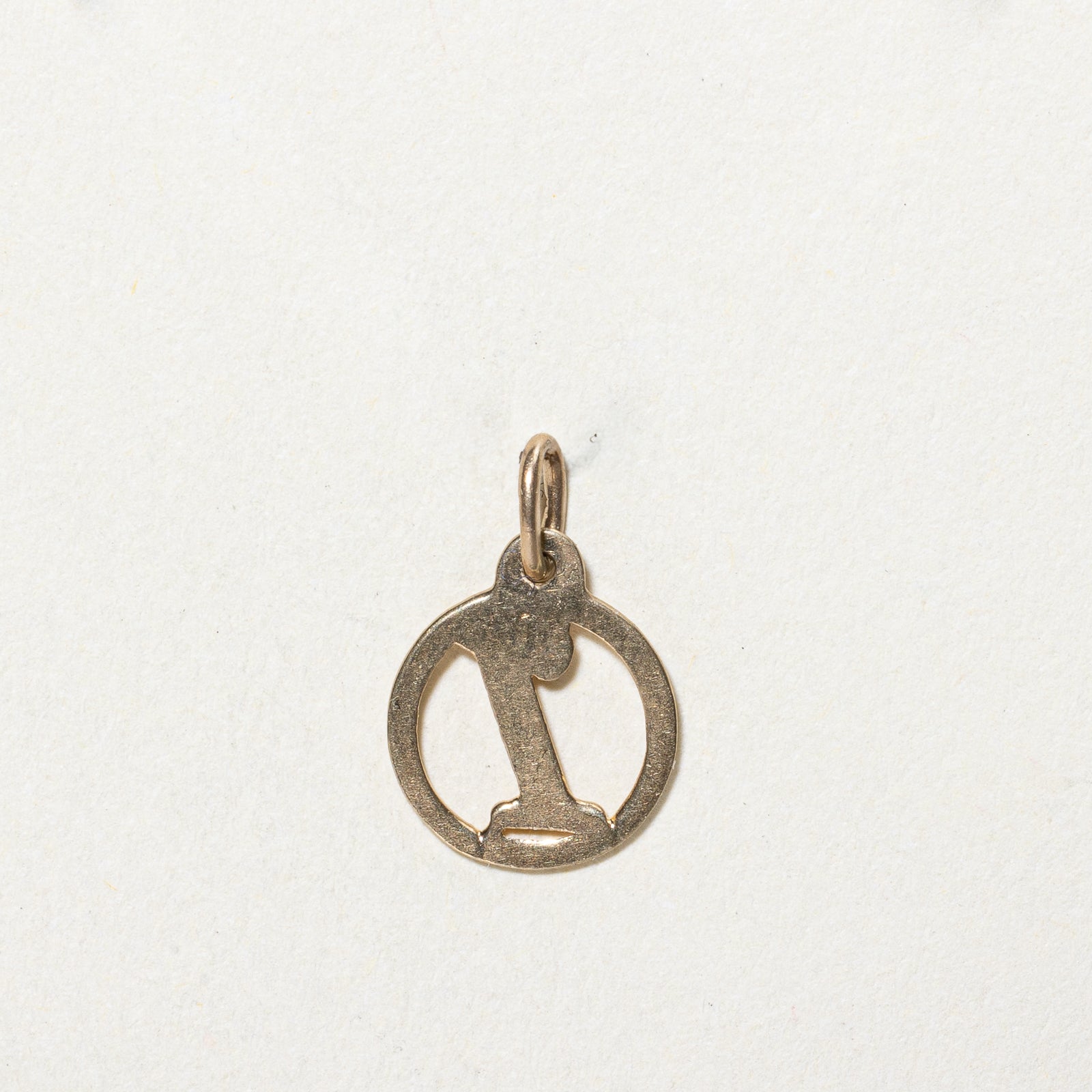 10k Yellow Gold '1' Charm |