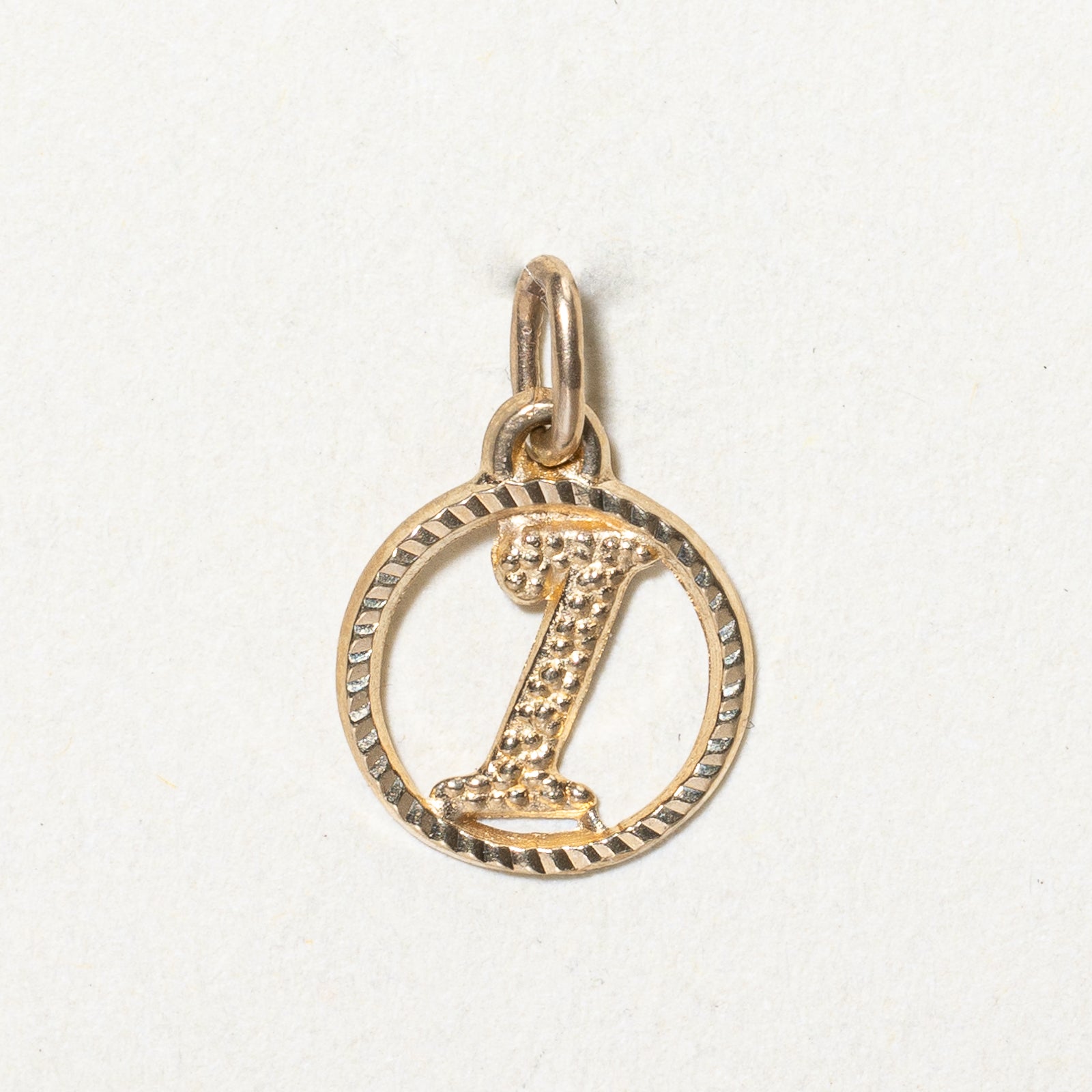 10k Yellow Gold '1' Charm |