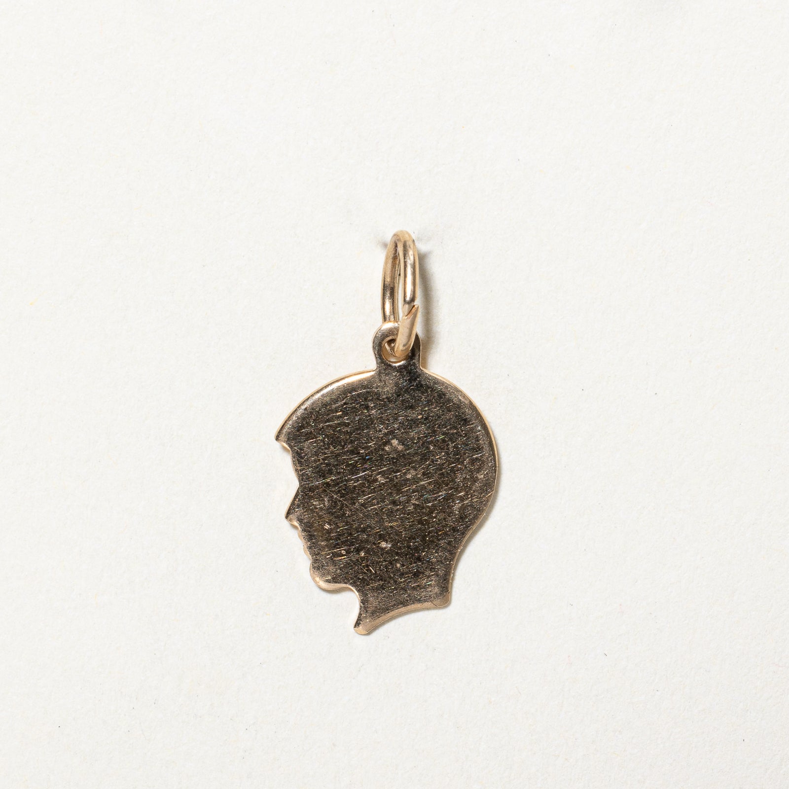 10k Yellow Gold Profile Head Charm |