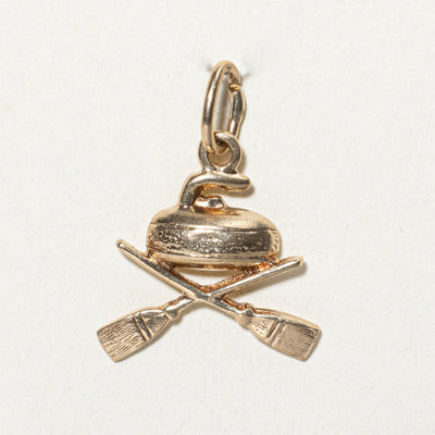 10k Yellow Gold Curling Charm |