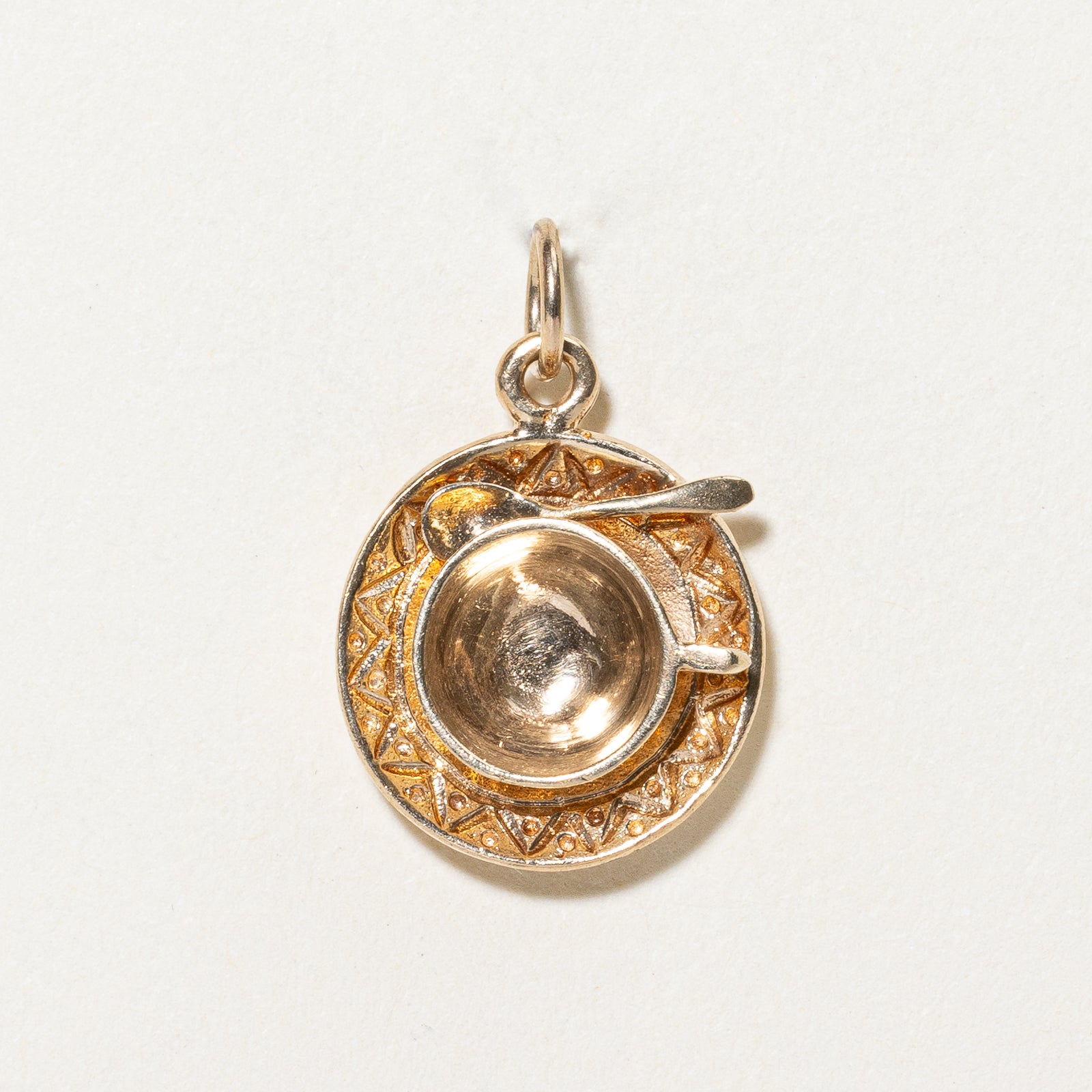 10k Yellow Gold Tea & Saucer Charm |