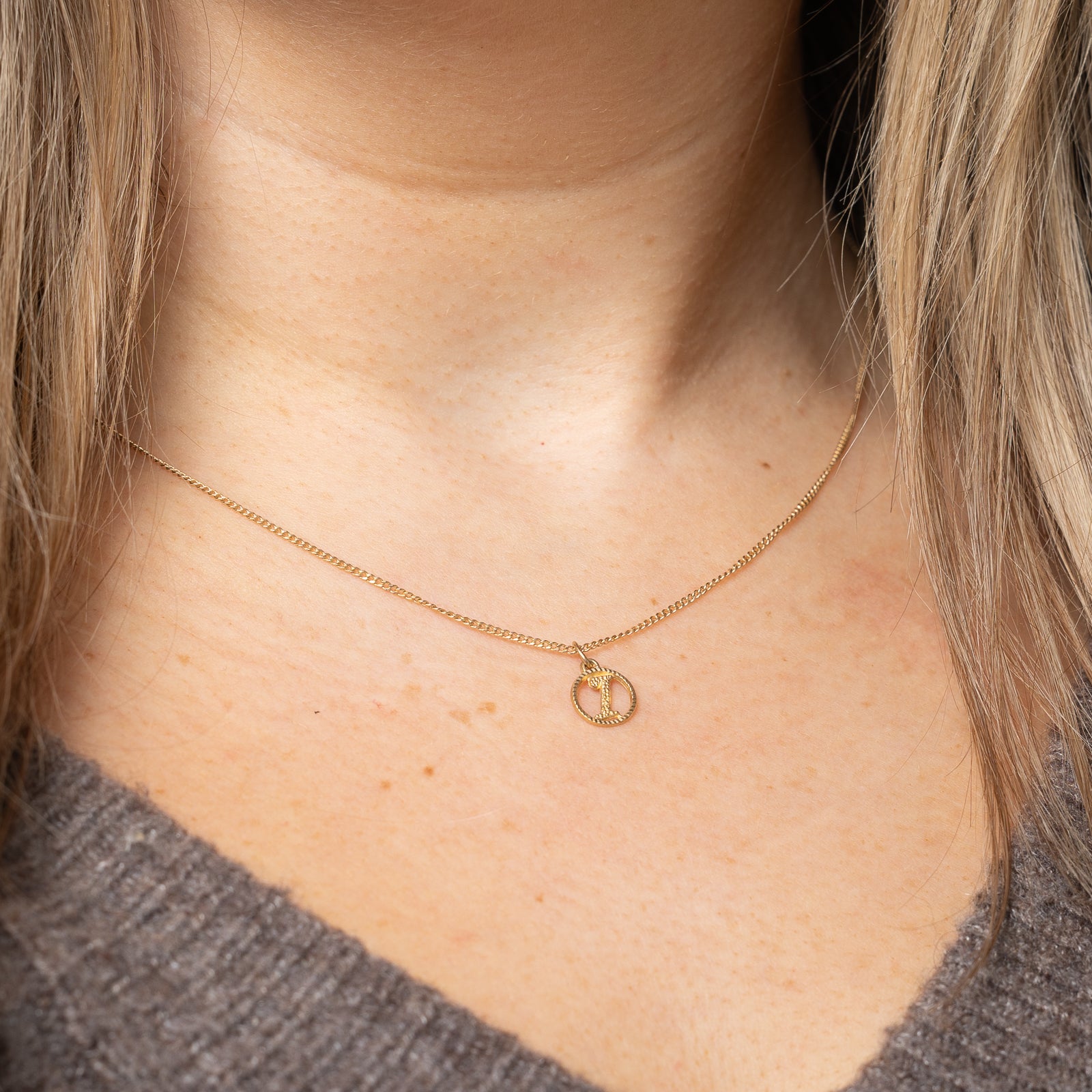 10k Yellow Gold '1' Charm |