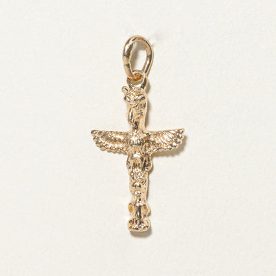 10k Yellow Gold Totem Pole Charm |