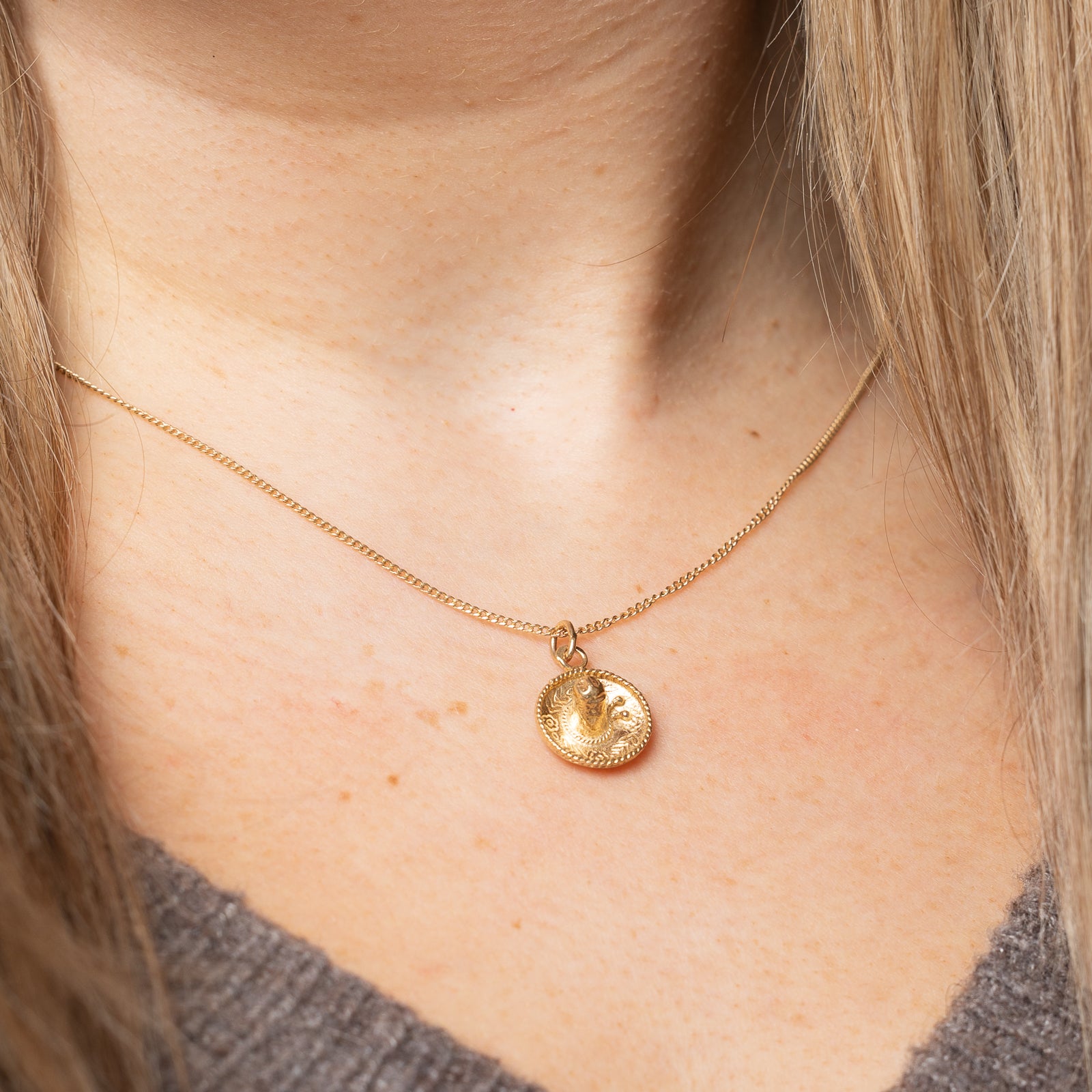 Breloque Sombrero en or jaune 10 carats | 