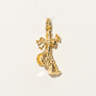 14k Yellow Gold Chariot Vintage Charm |