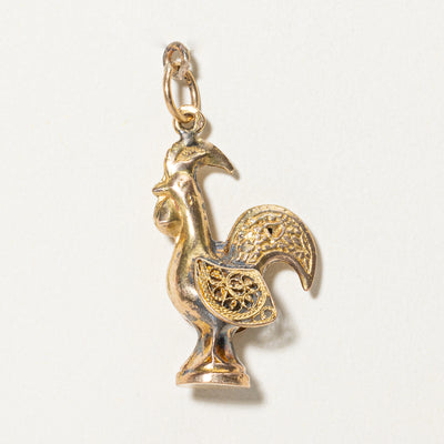 19k Yellow Gold Rooster Charm |