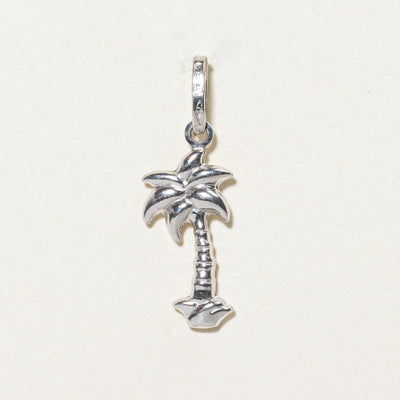 18k White Gold Palm Tree Charm |