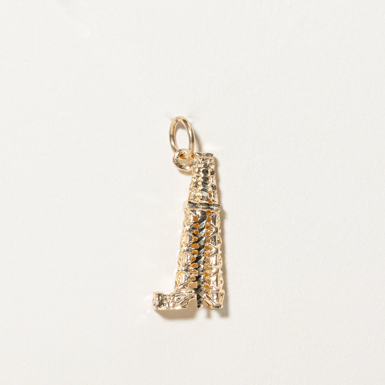 10k Yellow Gold Tower Charm |