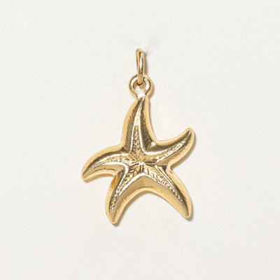 18k Yellow Gold Starfish Charm |