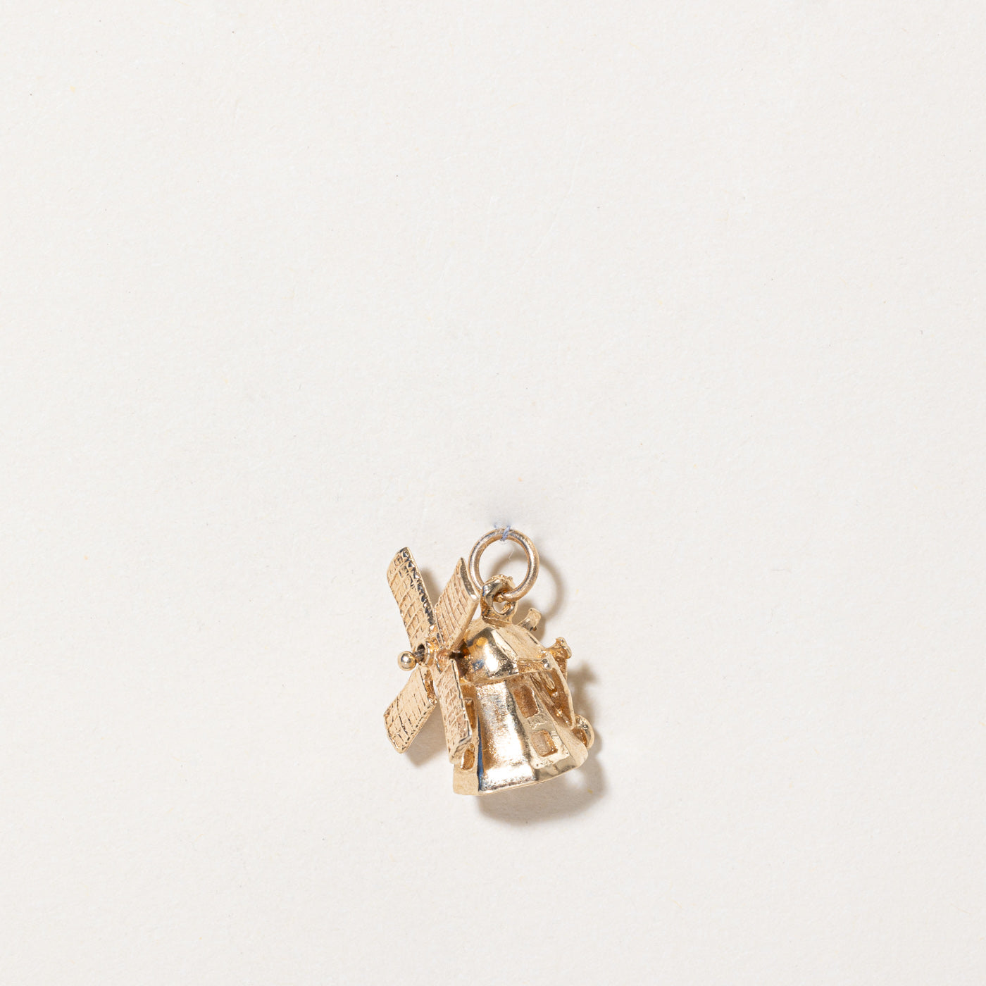 14k Yellow Gold Windmill Charm