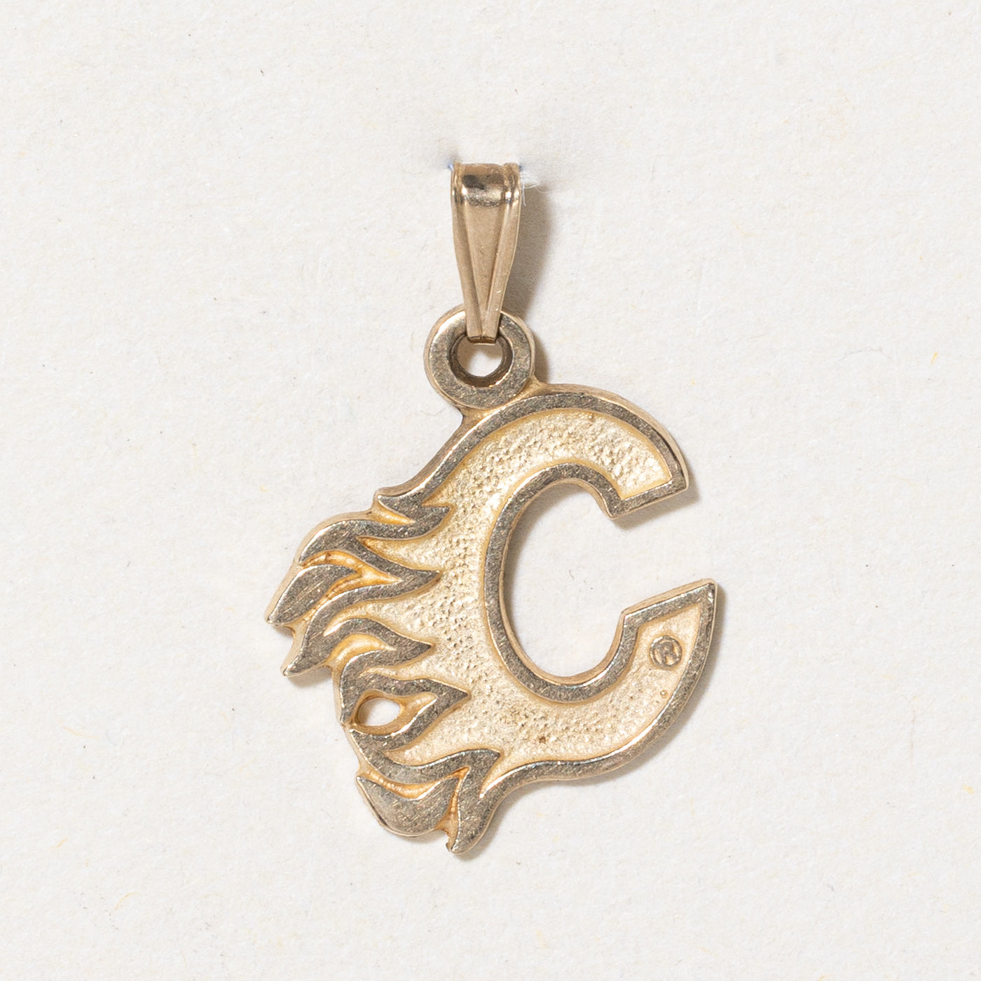 10k Yellow Gold Calgary Flames Charm