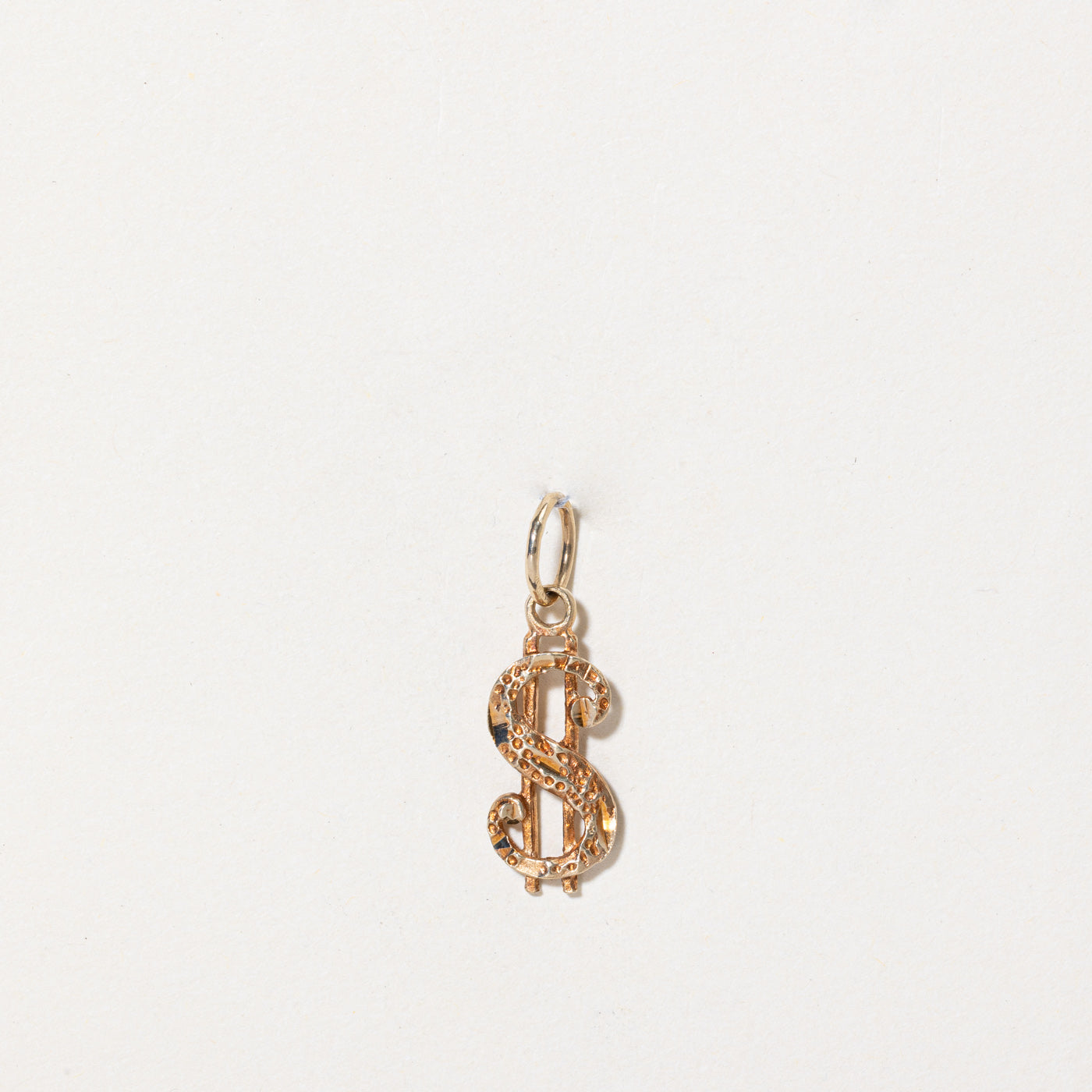 Breloque « $ » en or jaune 10 carats 