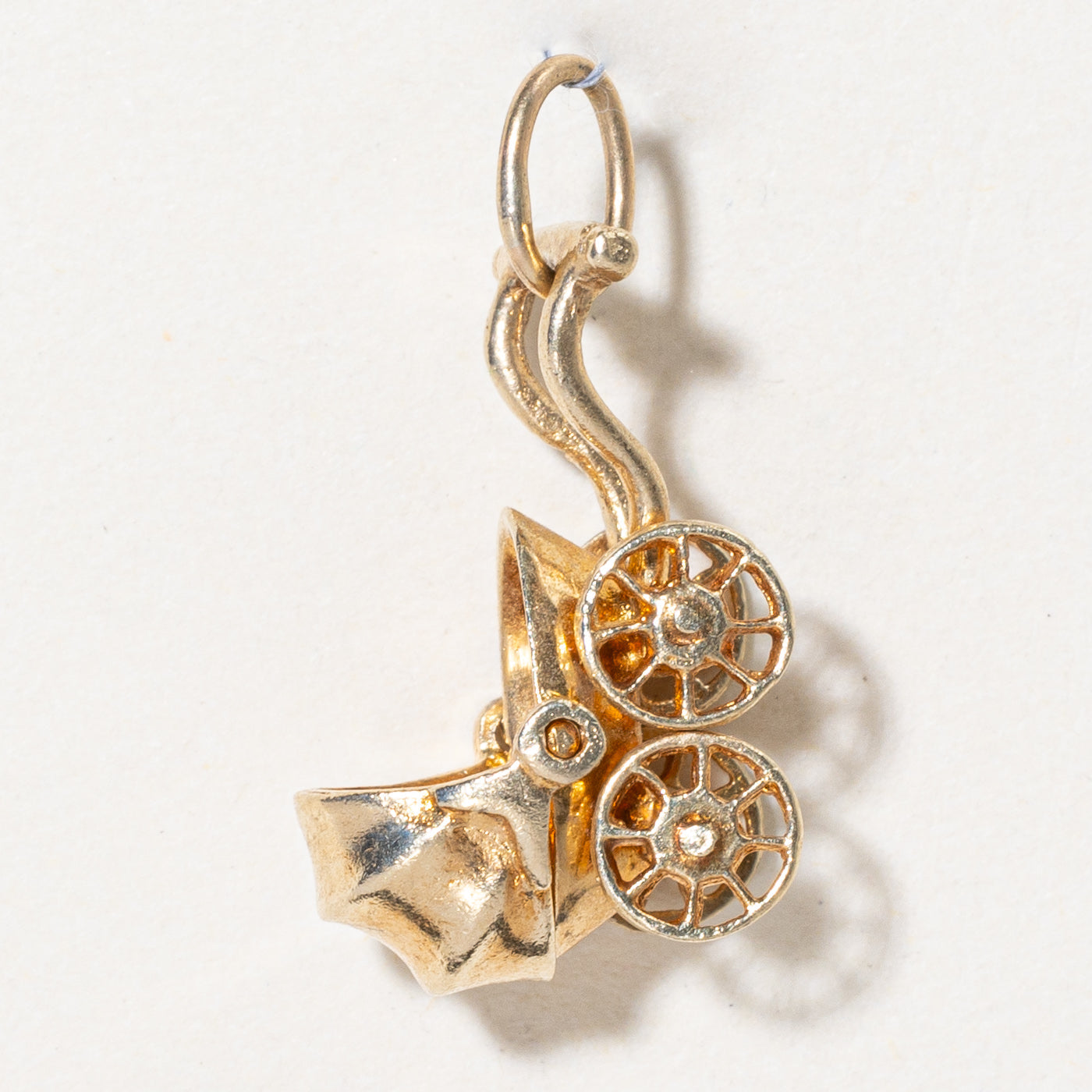 10k Yellow Gold Baby Carriage Charm