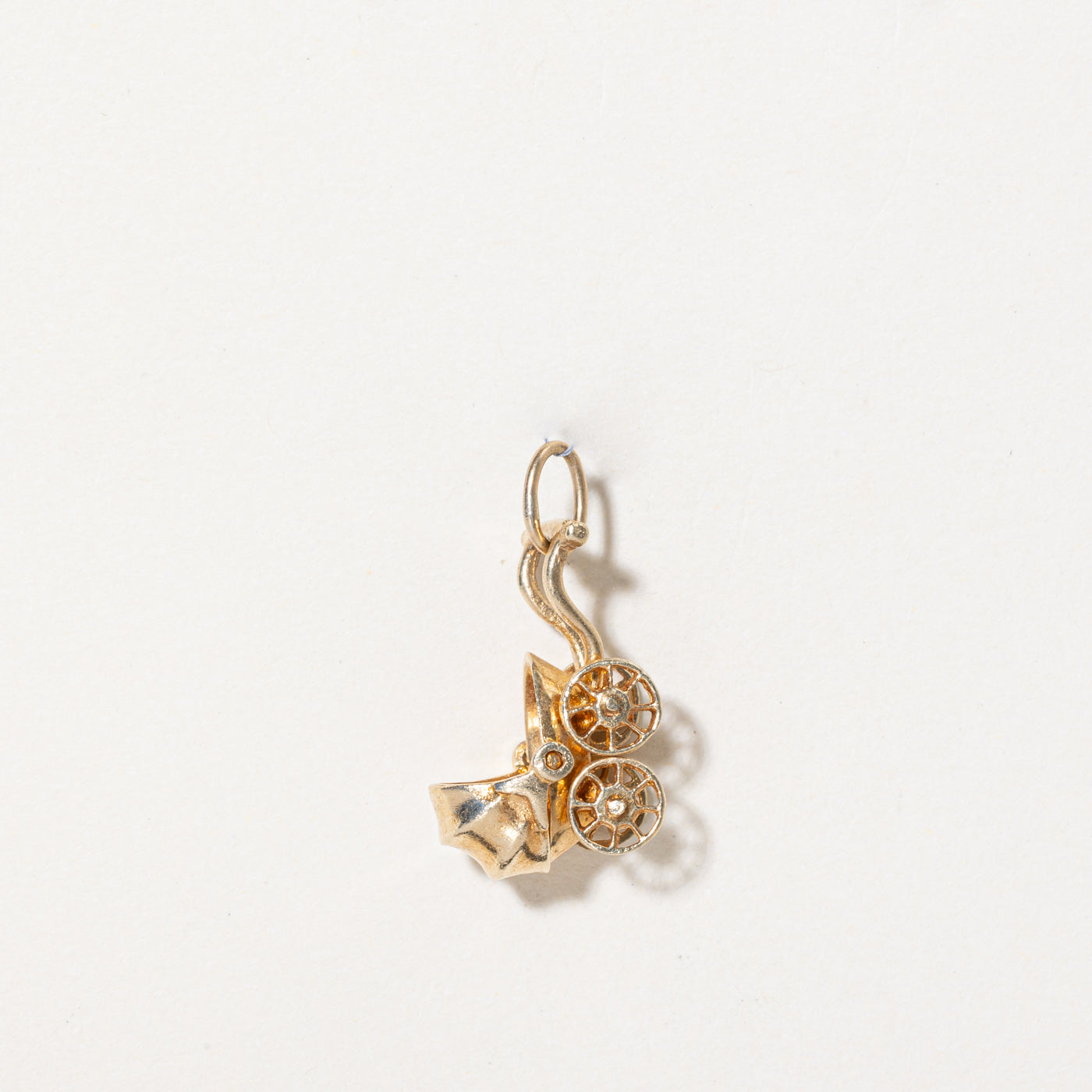 10k Yellow Gold Baby Carriage Charm