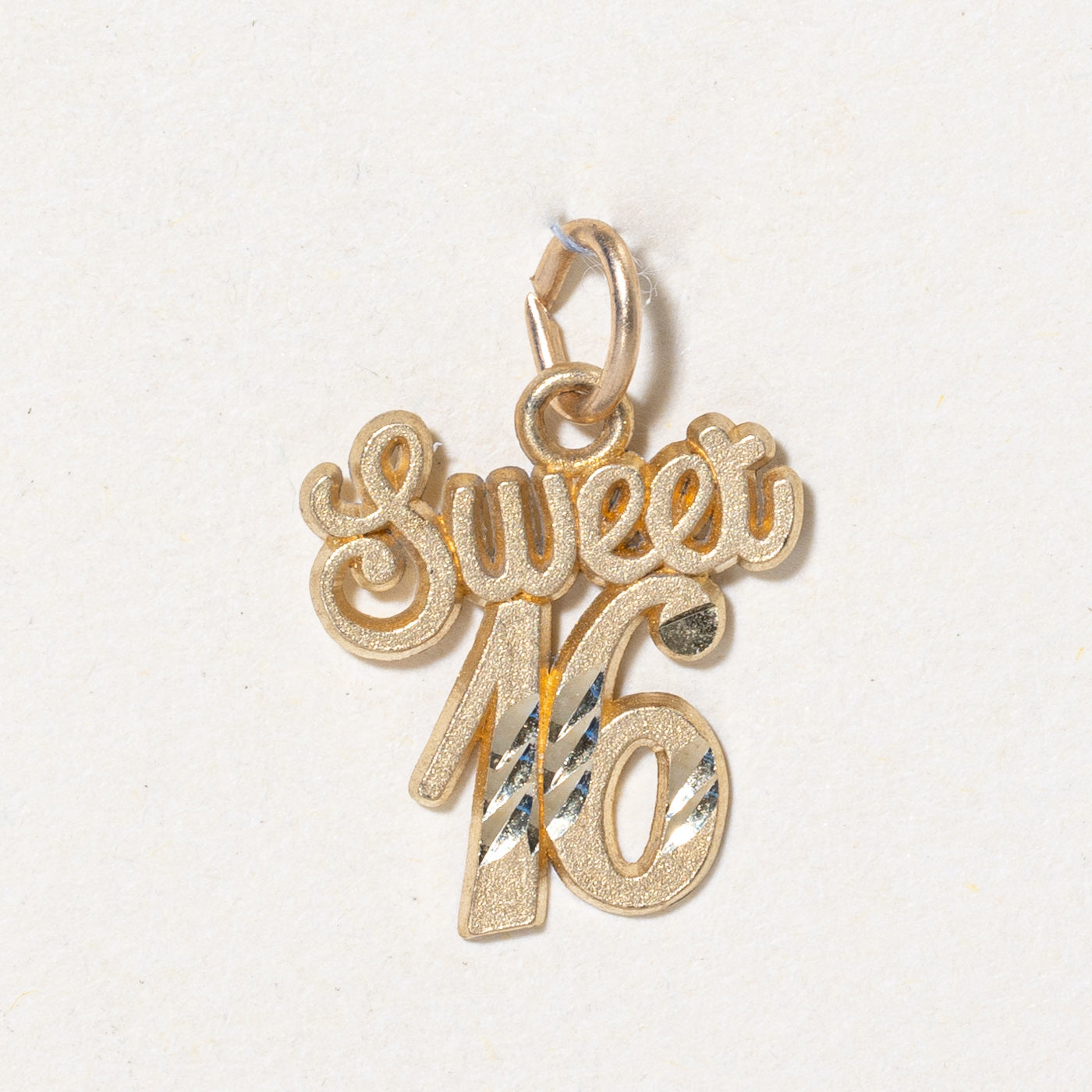 10k Yellow Gold 'Sweet 16' Charm