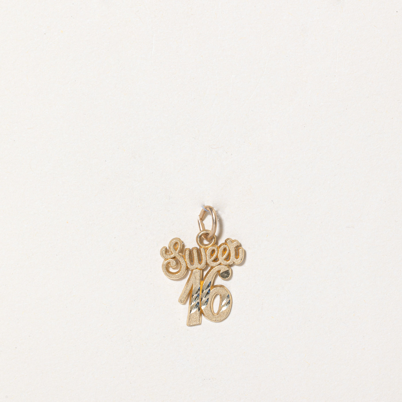 10k Yellow Gold 'Sweet 16' Charm