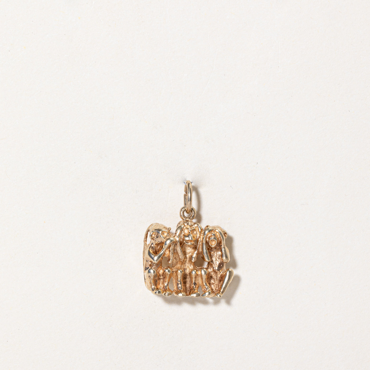 10k Yellow Gold 'Hear No Evil, See No Evil, Speak No Evil' Charm