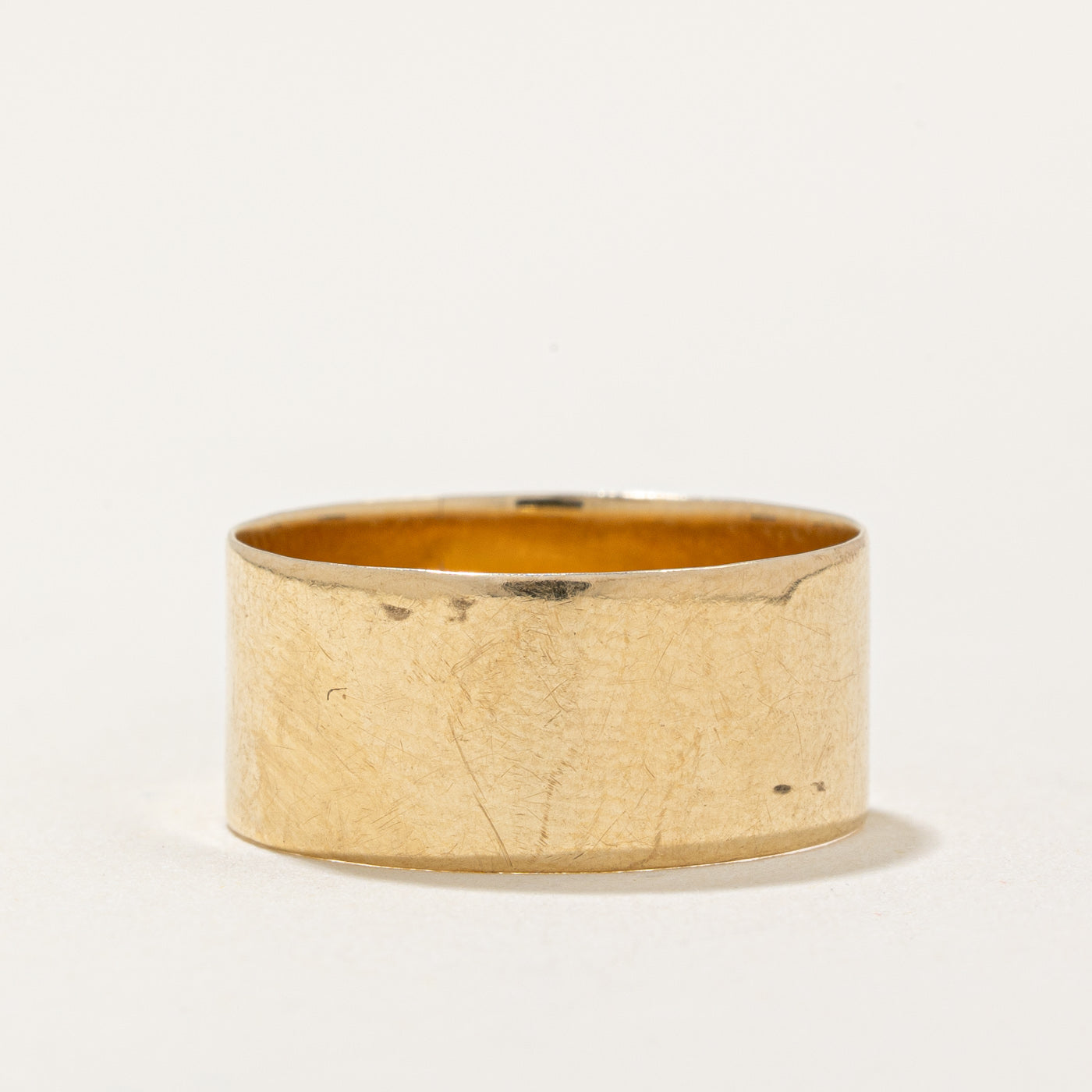 Bague de cigare en or jaune 14 carats | Taille 6,5 | 