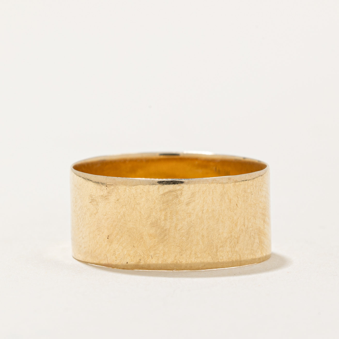 Bague de cigare en or jaune 14 carats | Taille 6,5 | 