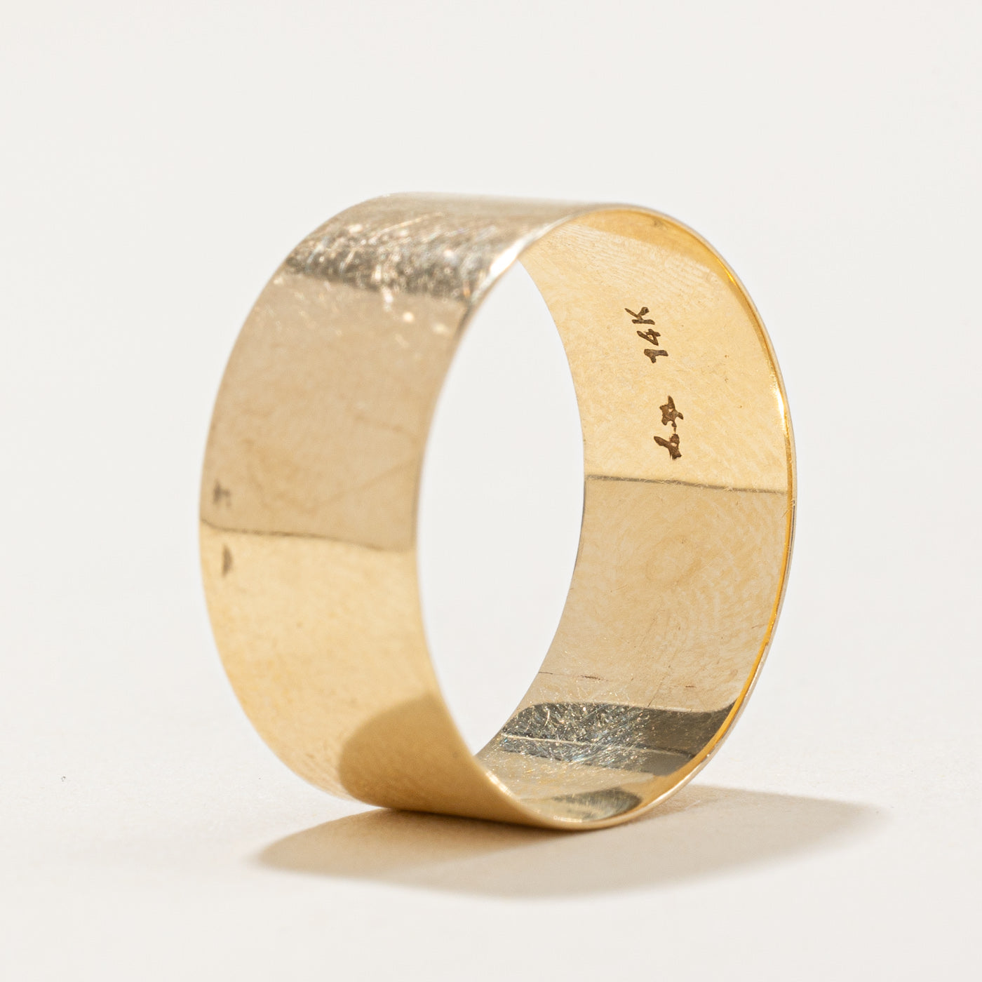 Bague de cigare en or jaune 14 carats | Taille 6,5 | 