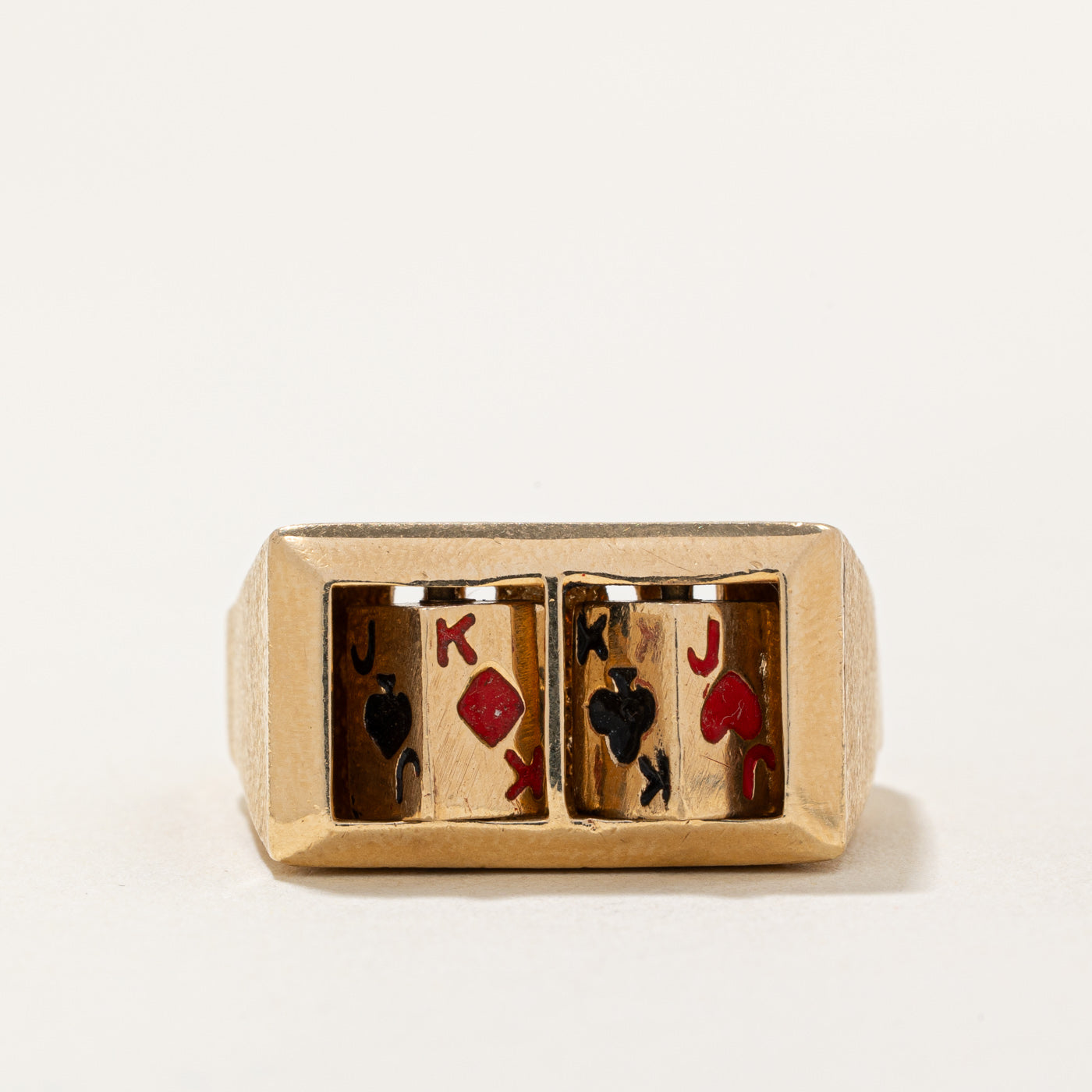 14k Yellow Gold Card Game Ring | SZ 11.75 |