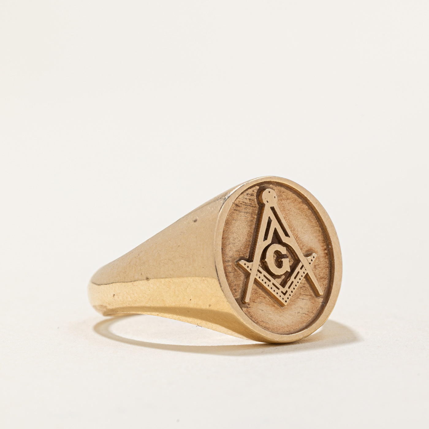 14k Yellow Gold Free Masons Ring | SZ 9.75 |