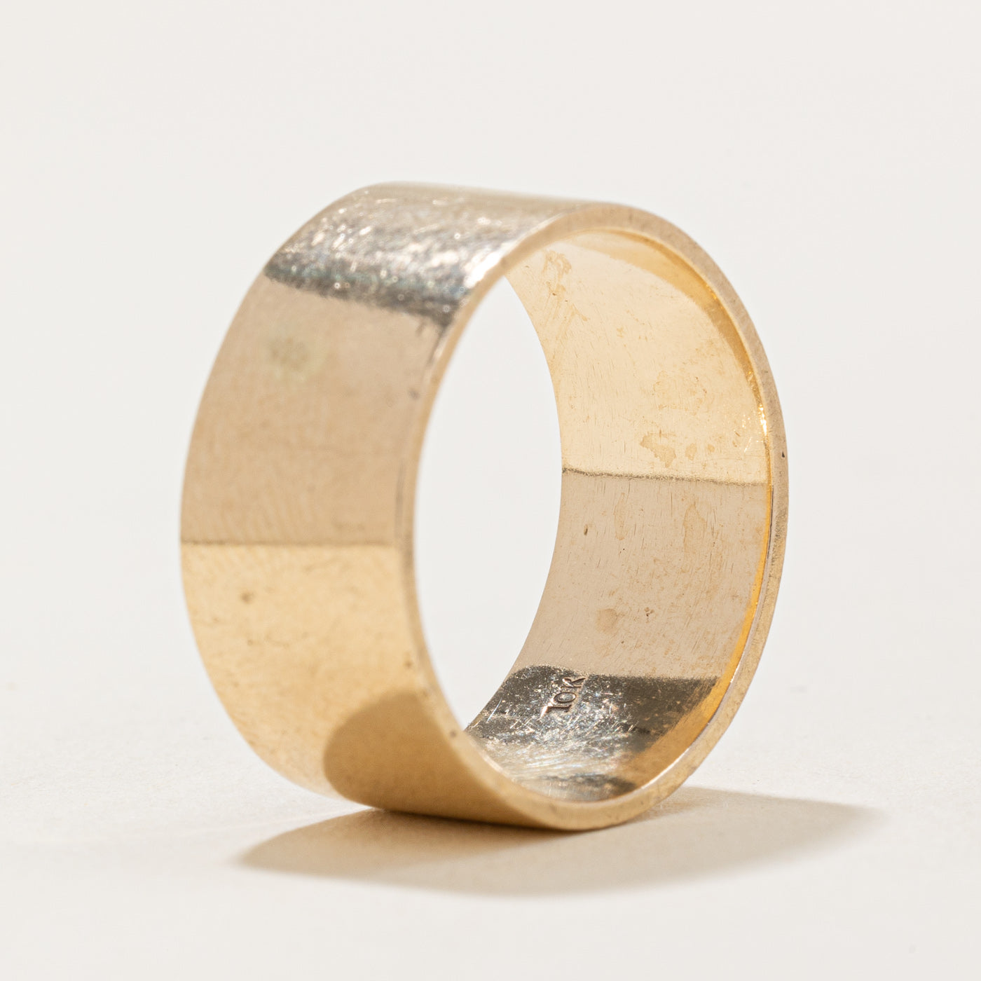 Bague de cigare en or jaune 10 carats | Taille 7,75 | 