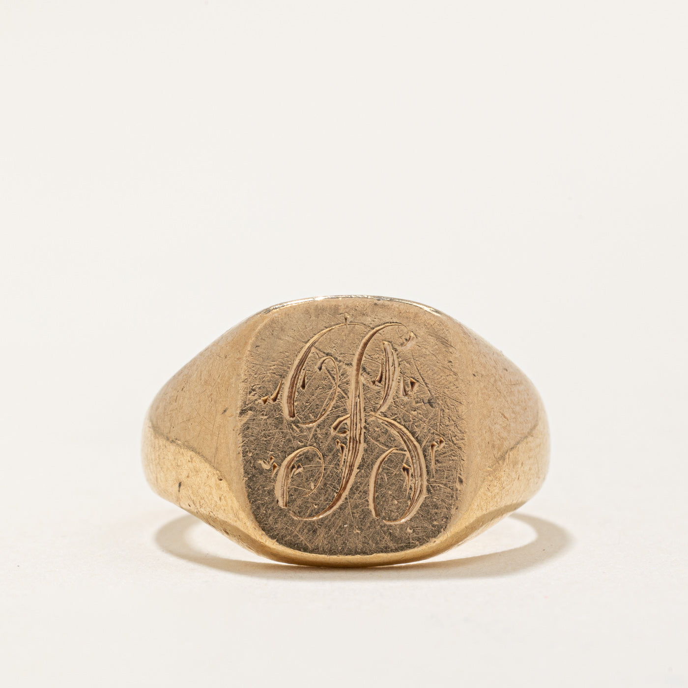 10k Yellow Gold 'R' Signet Ring | SZ 6 |