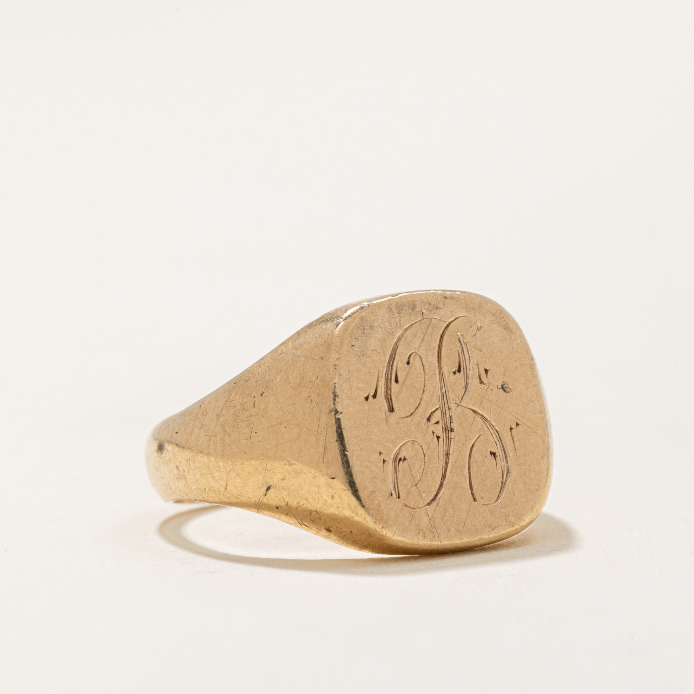 10k Yellow Gold 'R' Signet Ring | SZ 6 |