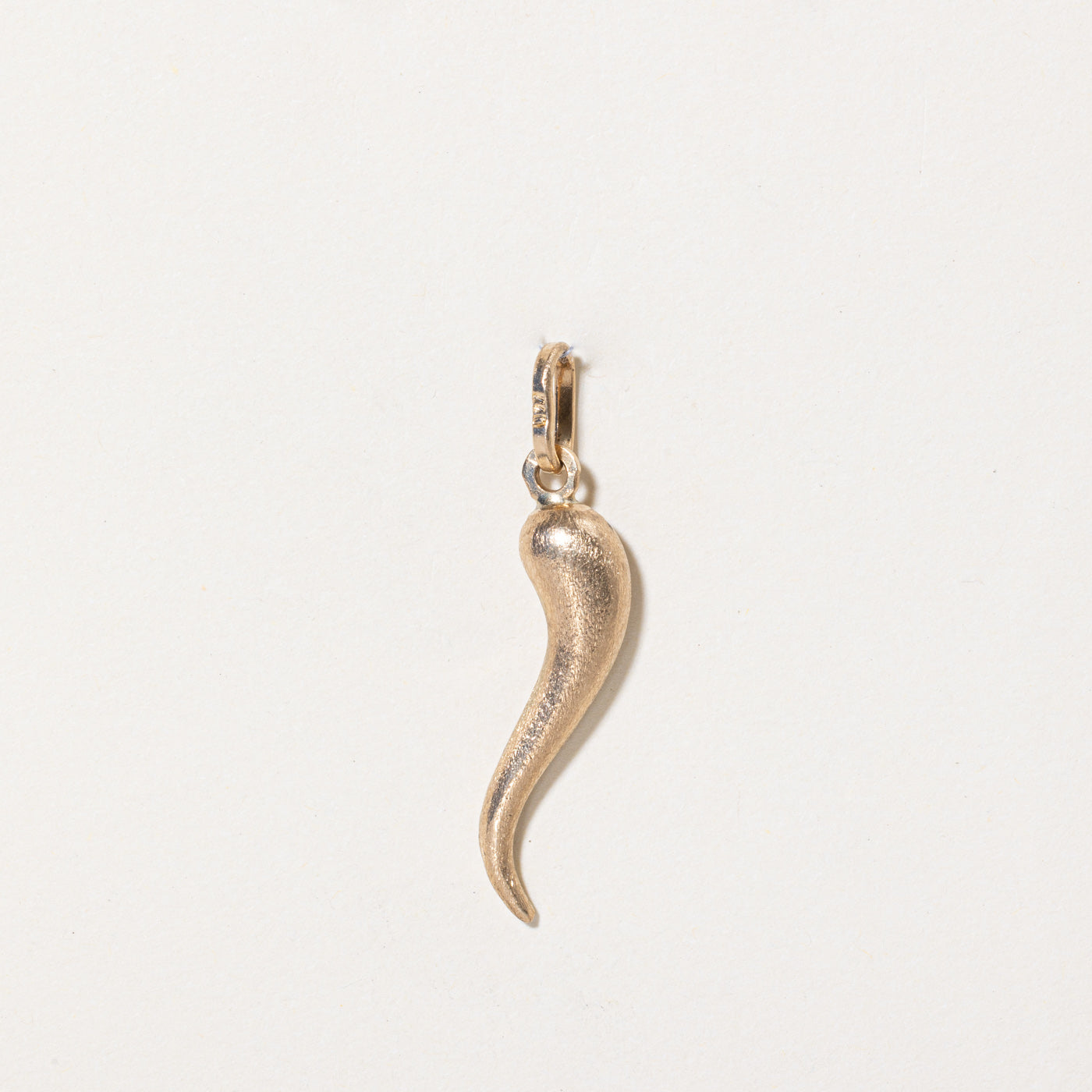 14k Yellow Gold Cornicello Charm